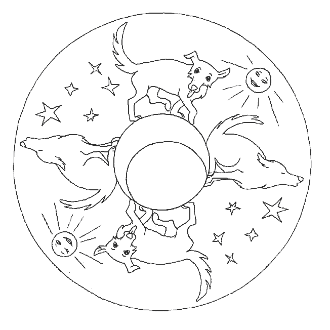 Coloriage 18 Mandala des animaux