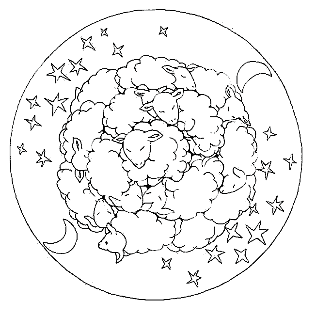 Coloriage 20 Mandala des animaux