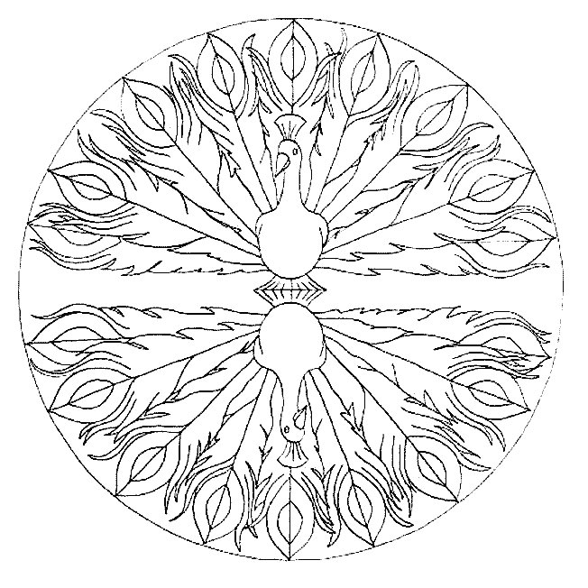 Coloriage 26 Mandala des animaux