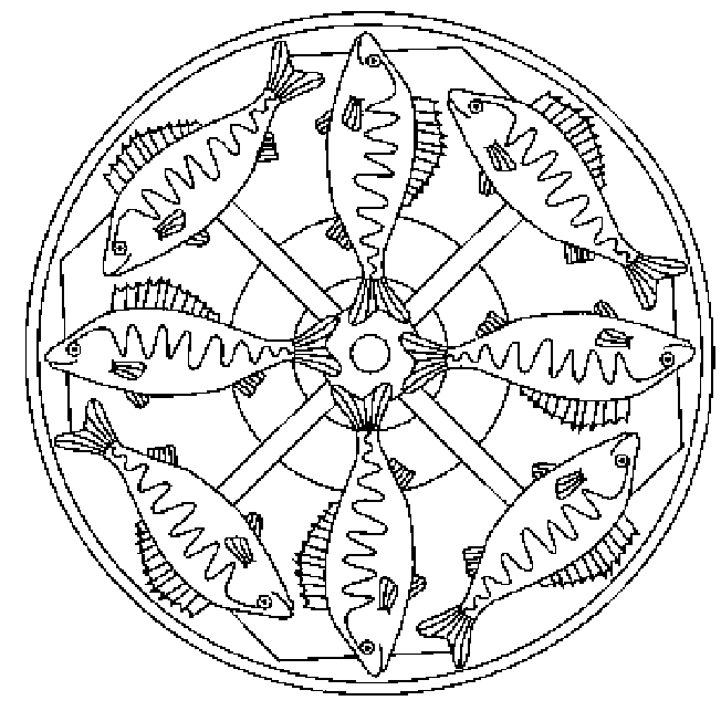Coloriage 29 Mandala des animaux