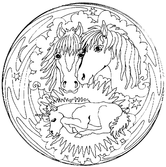 Coloriage 30 Mandala des animaux