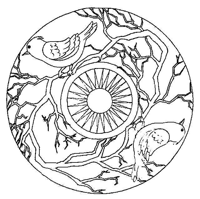 Coloriage 36 Mandala des animaux
