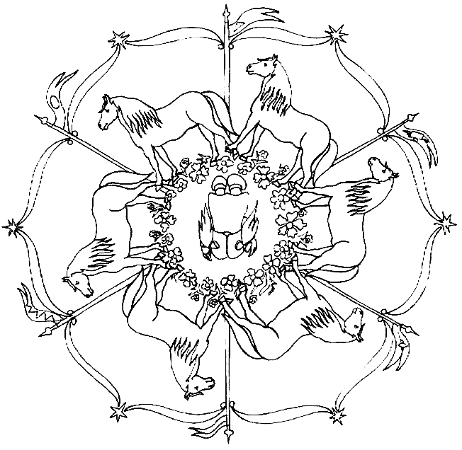 Coloriage 38 Mandala des animaux