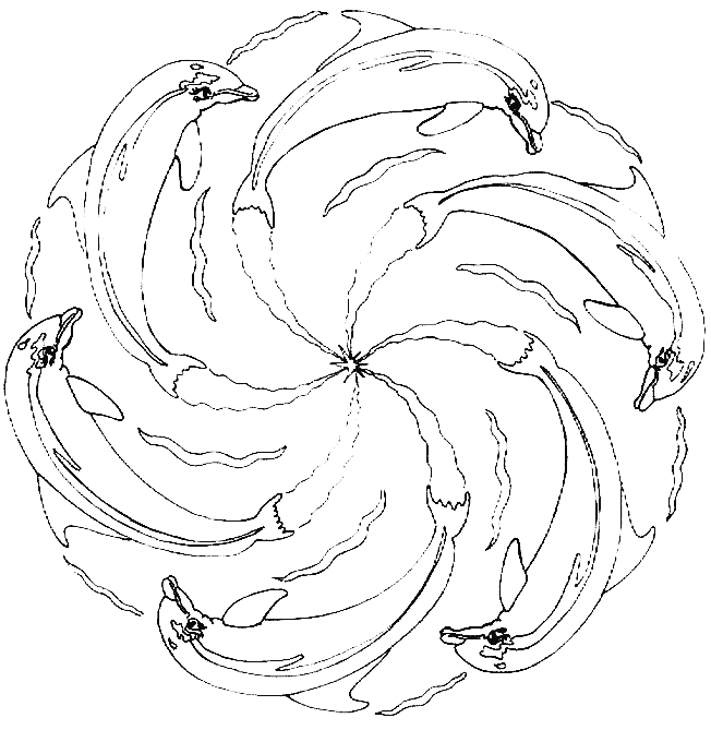 Coloriage 39 Mandala des animaux