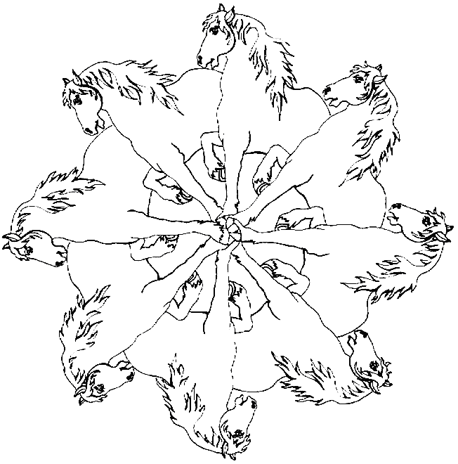 Coloriage 42 Mandala des animaux