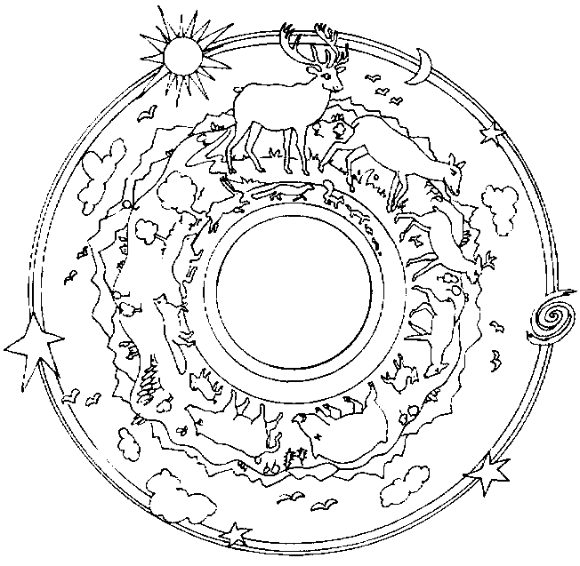 Coloriage 43 Mandala des animaux