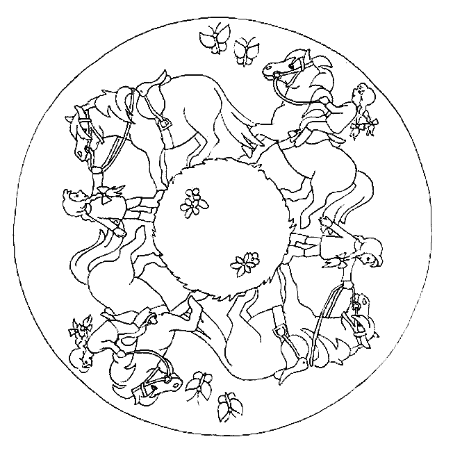 Coloriage 45 Mandala des animaux