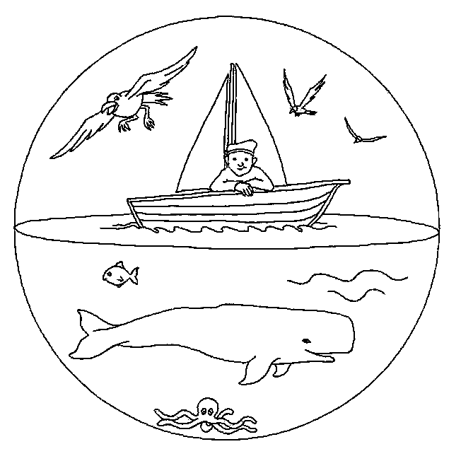 Coloriage 50 Mandala des animaux