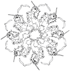 Coloriage Mandala des animaux 15