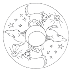 Coloriage Mandala des animaux 18