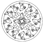 Coloriage Mandala des animaux 21