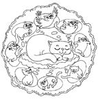 Coloriage Mandala des animaux 23