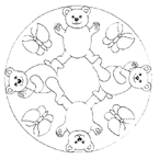 Coloriage Mandala des animaux 24