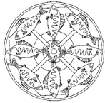 Coloriage Mandala des animaux 29