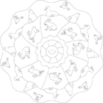 Coloriage Mandala des animaux 4