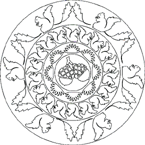 Coloriage Mandala des animaux 47