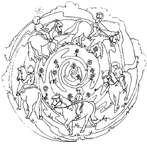 Coloriage Mandala des animaux 51