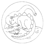 Coloriage Mandala des animaux 7