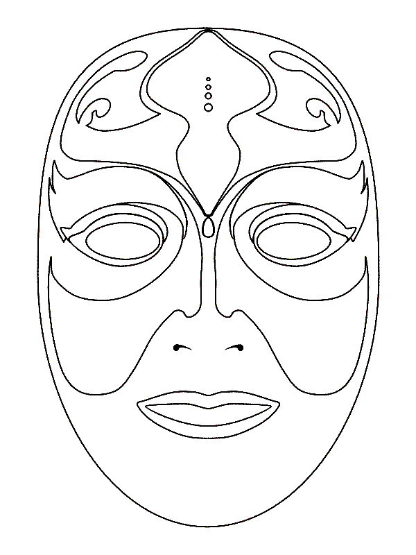 Coloriage 37 Masques