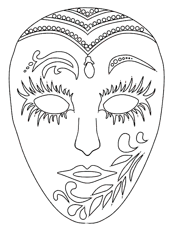 Coloriage 4 Masques