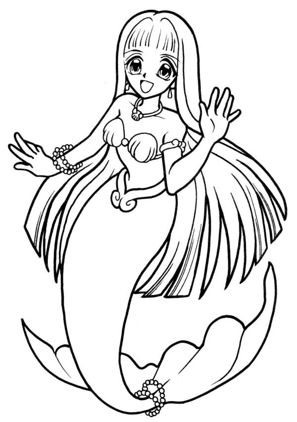 Coloriage 3 Mermaid melody