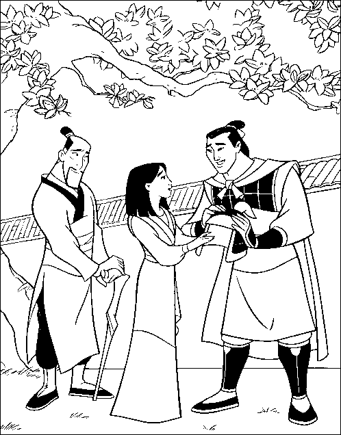 Coloriage 1 Mulan