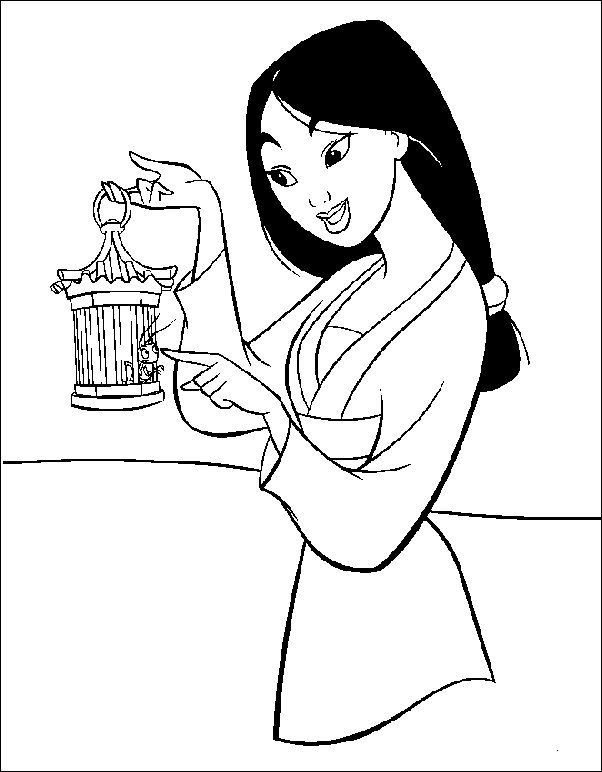 Coloriage 4 Mulan
