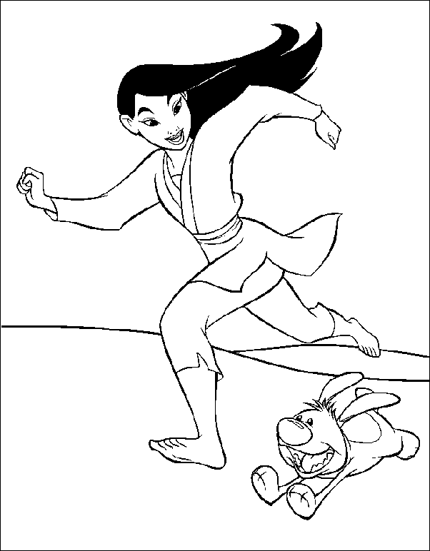 Coloriage 5 Mulan