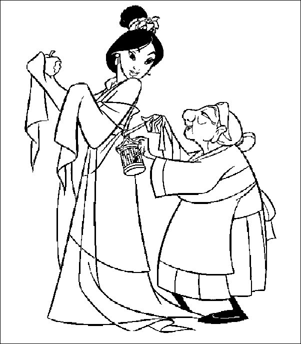 Coloriage 7 Mulan