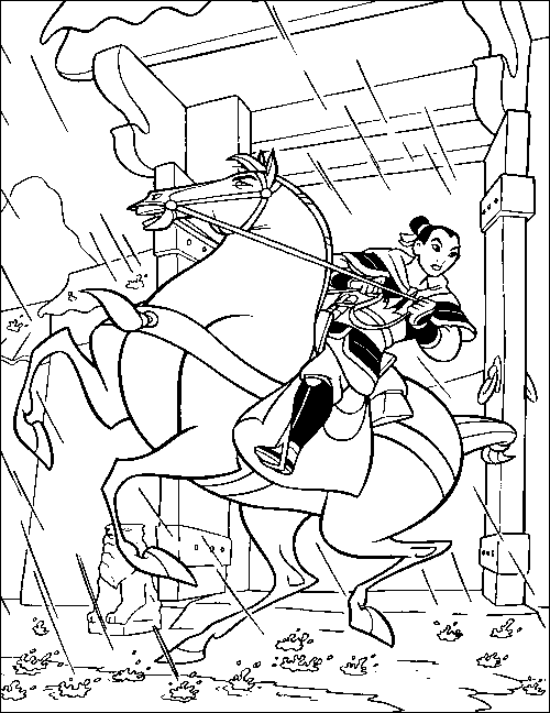 Coloriage 8 Mulan