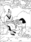 Coloriage Mulan 3