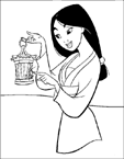 Coloriage Mulan 4
