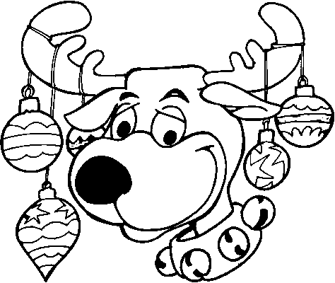 Coloriage 18 Noel animaux