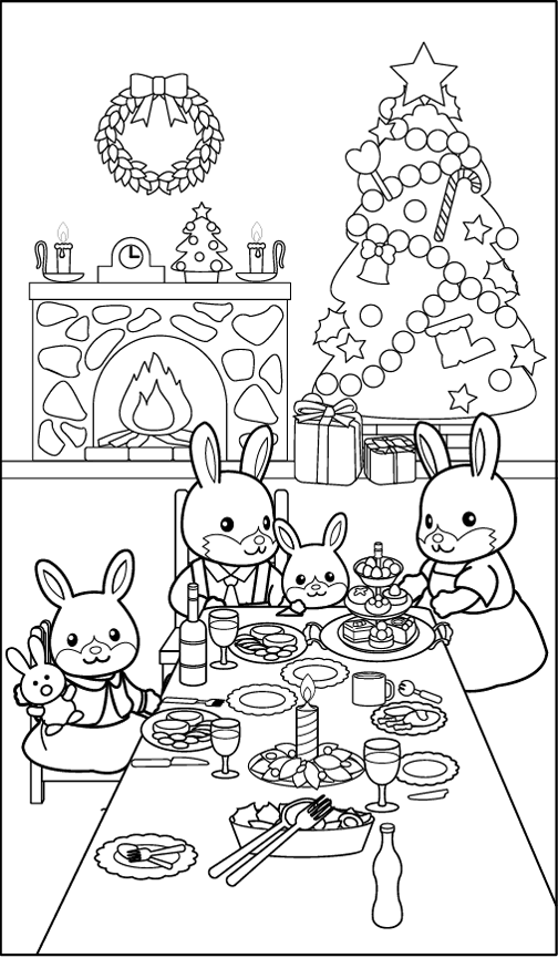 Coloriage 25 Noel animaux