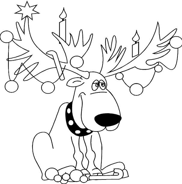 Coloriage 5 Noel animaux