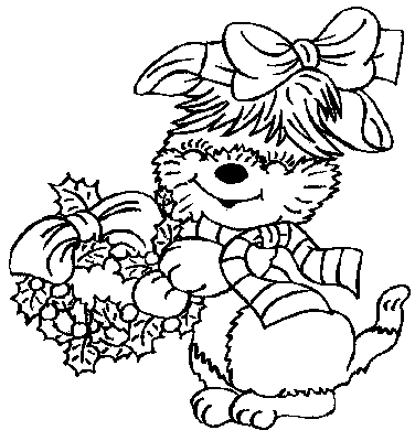 Coloriage 9 Noel animaux