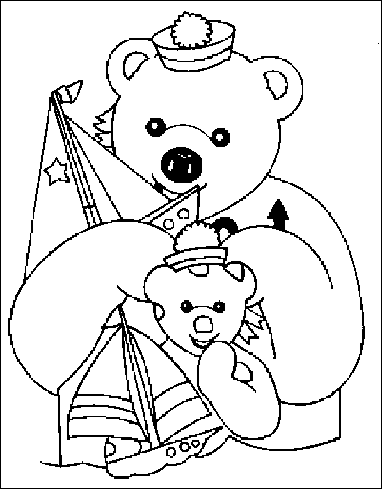 Coloriage 5 Nounours