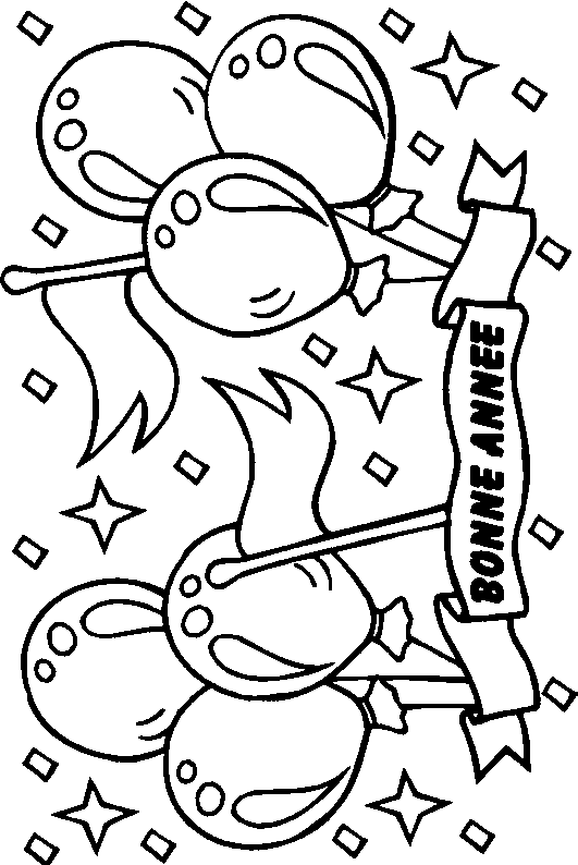 Coloriage 22 Nouvel an