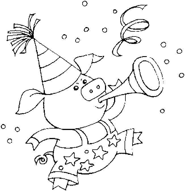 Coloriage 24 Nouvel an