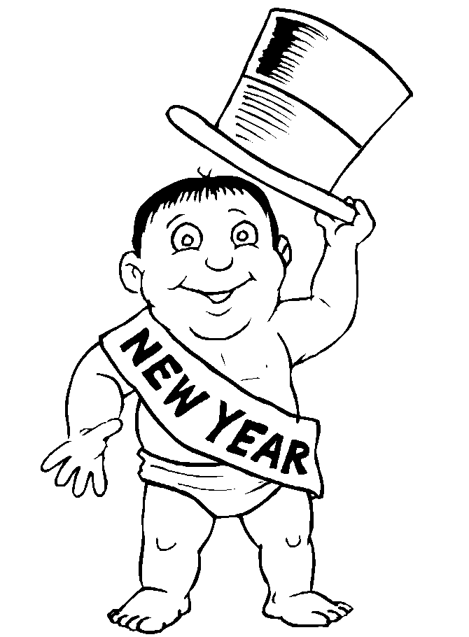 Coloriage 43 Nouvel an
