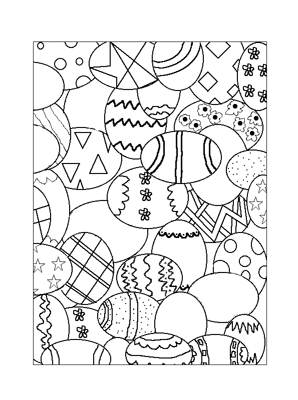 Coloriage 37 Oeufs de paques