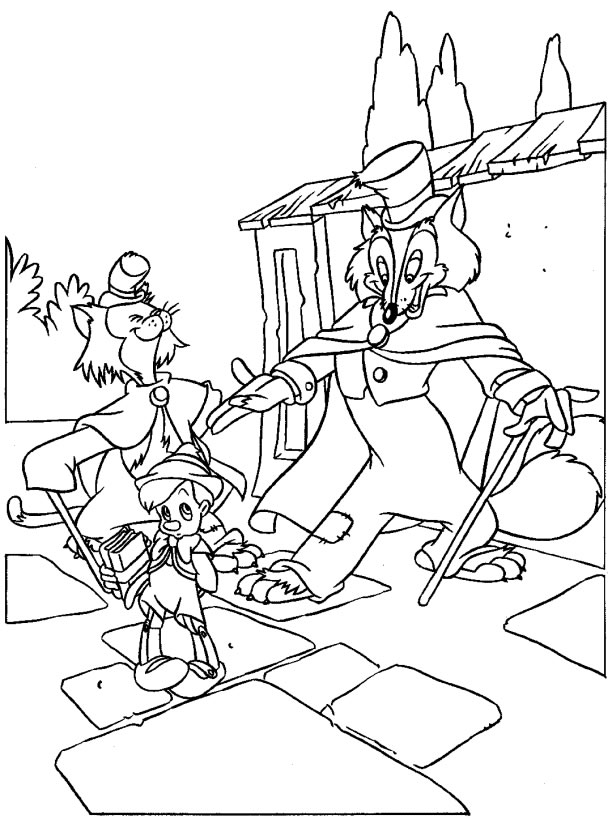 Coloriage 3 Pinocchio