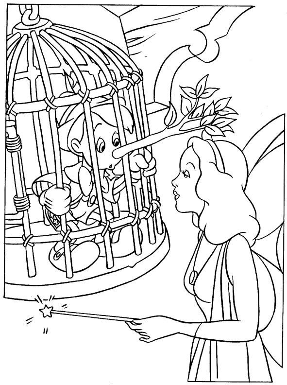 Coloriage 5 Pinocchio