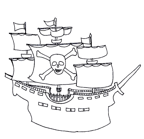 Coloriage 6 Pirates