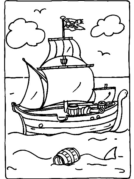 Coloriage 7 Pirates