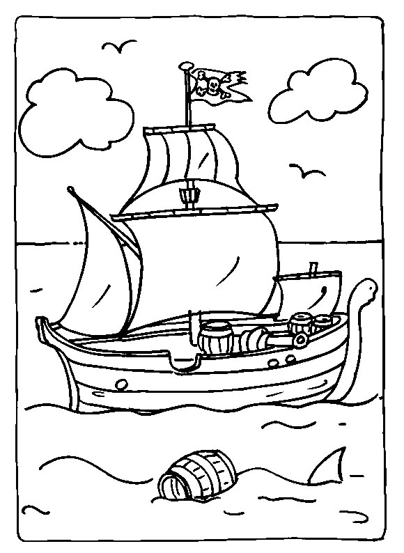 Coloriage 9 Pirates