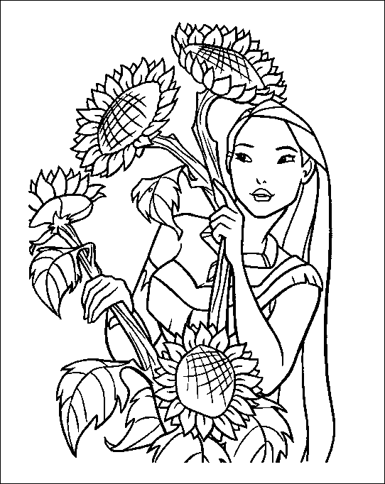 Coloriage 1 Pocahontas