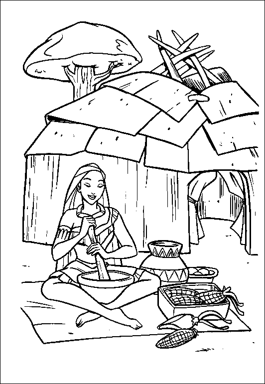 Coloriage 9 Pocahontas