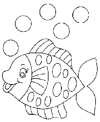 Coloriage 1 Poissons