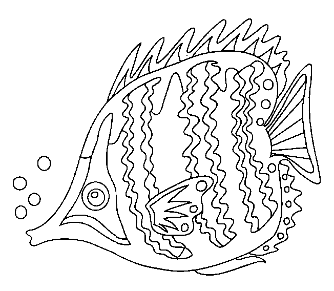 Coloriage 19 Poissons